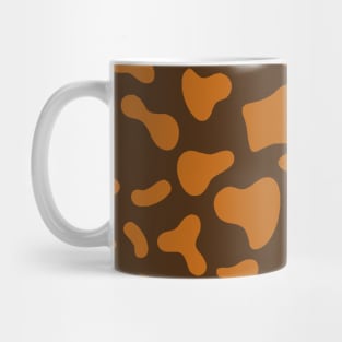 Choco Brown Caramel Cow Print Pattern Mug